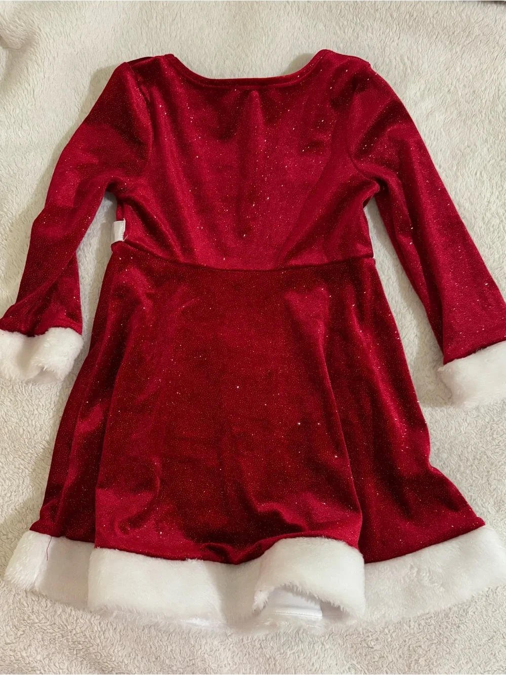 Lilt Sparkling Red Velvet Holiday Top with Heart Logo 4T